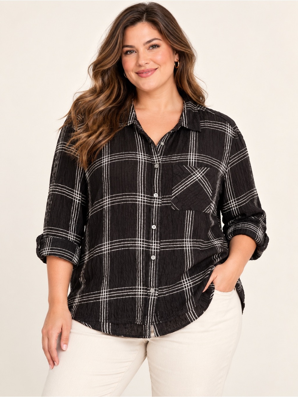 🎉5 for $45🎉Terra sky button down shirt top blouse size 0X 14W